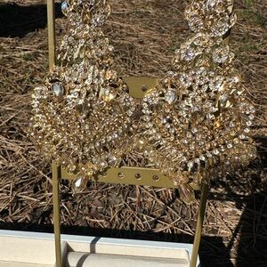 Gold Crystal Chandelier Earrings